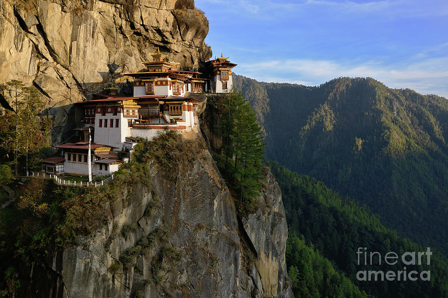 Tigers Nest Monastery in Bhutan at Sunset Photograph by Tom Schwabel