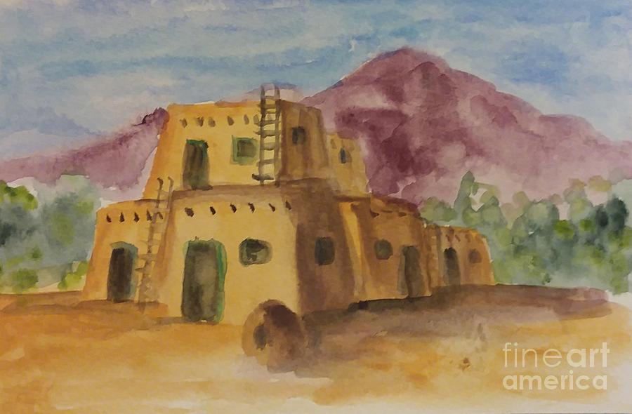 Still Life Painting - Impression of a Pueblo by Stacy Cobb
