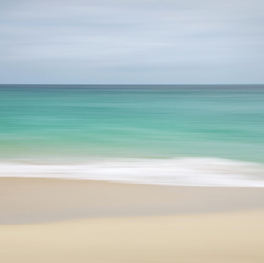 Impression Of Surf At Porthcurno Photograph by Paul Simon Wheeler Photography