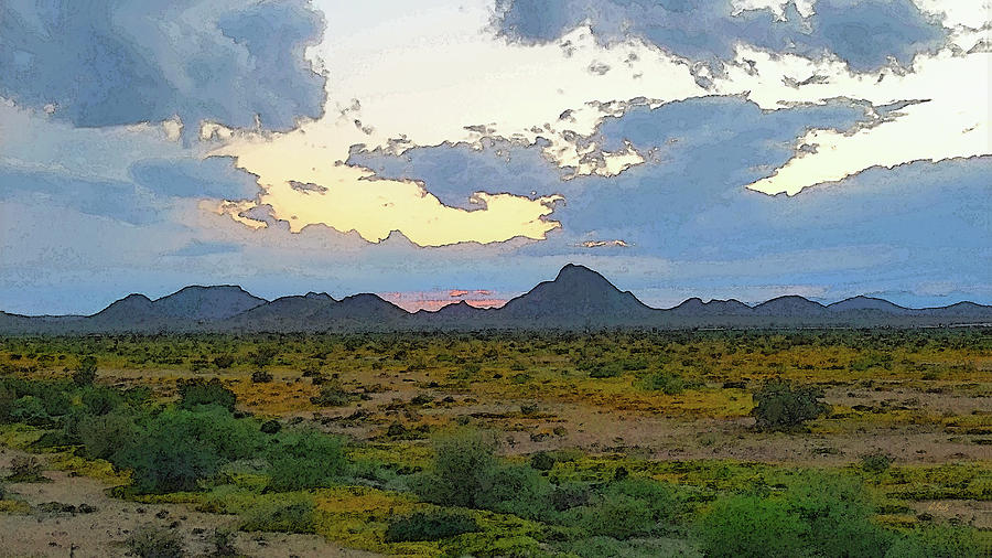 Impressionistic Desert Sunset Photograph by Gordon Beck