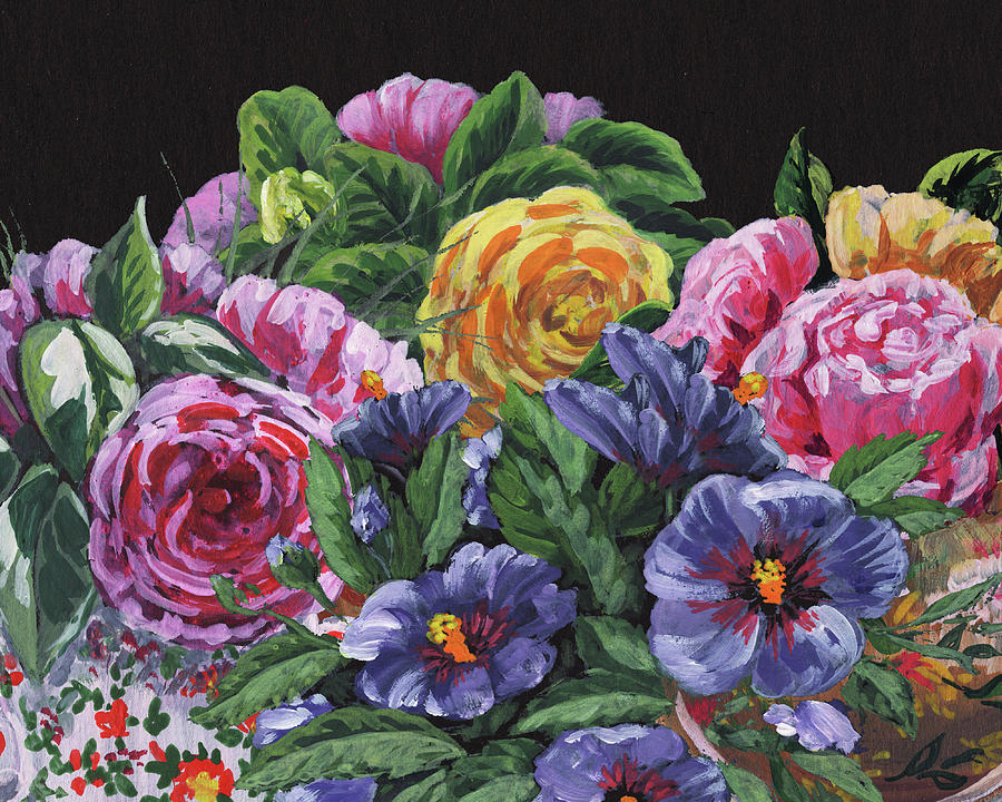 Impressionistic Flowers Garden Painting by Irina Sztukowski
