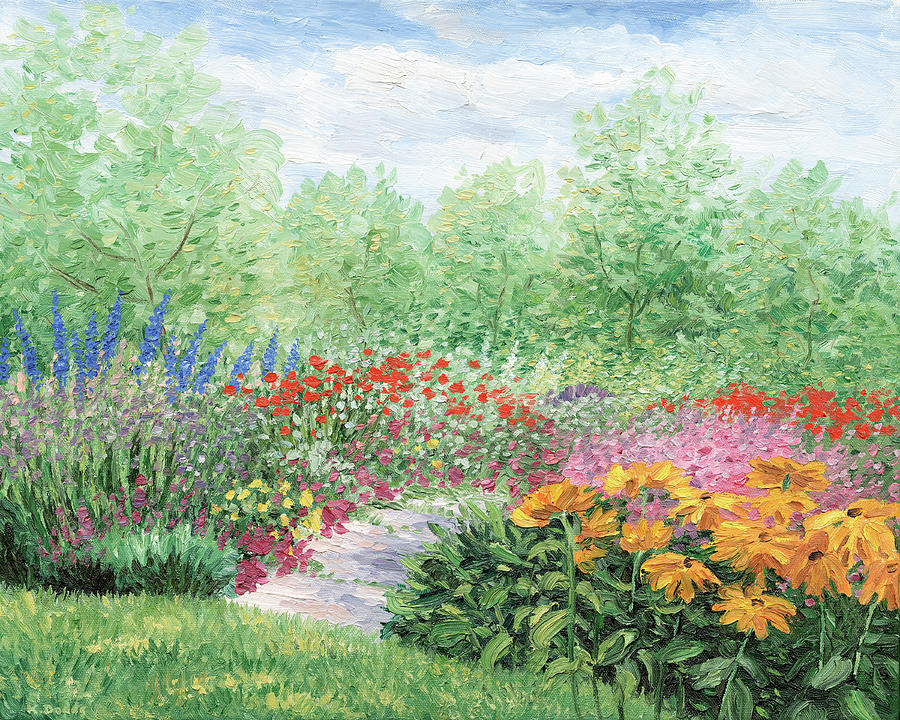 Impressionistic Garden Painting by Kevin Dodds - Fine Art America