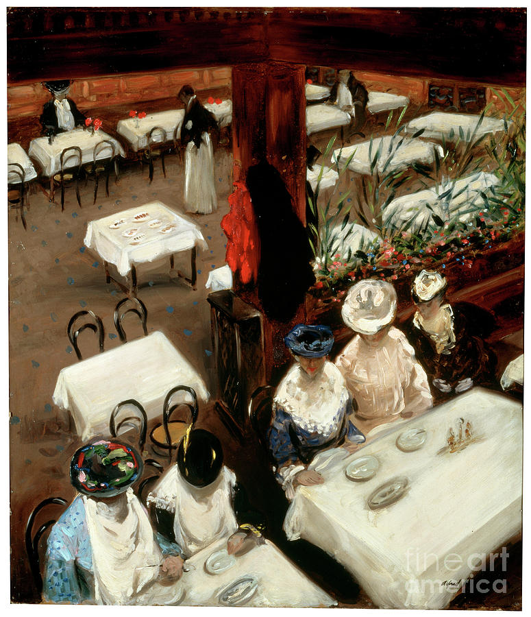 In A Café, 1905. Artist Alfred Henry Drawing by Heritage Images