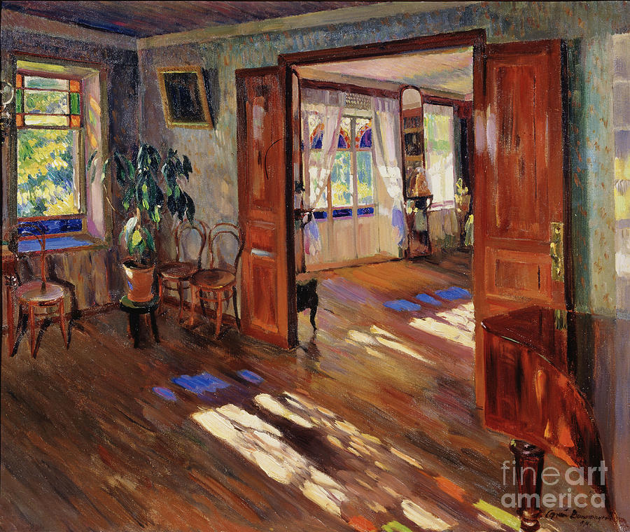 In A House, 1914. Artist Vinogradov Drawing by Heritage Images