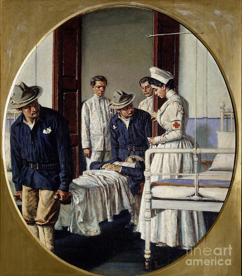In A Military Hospital, 1901. Artist Drawing by Heritage Images