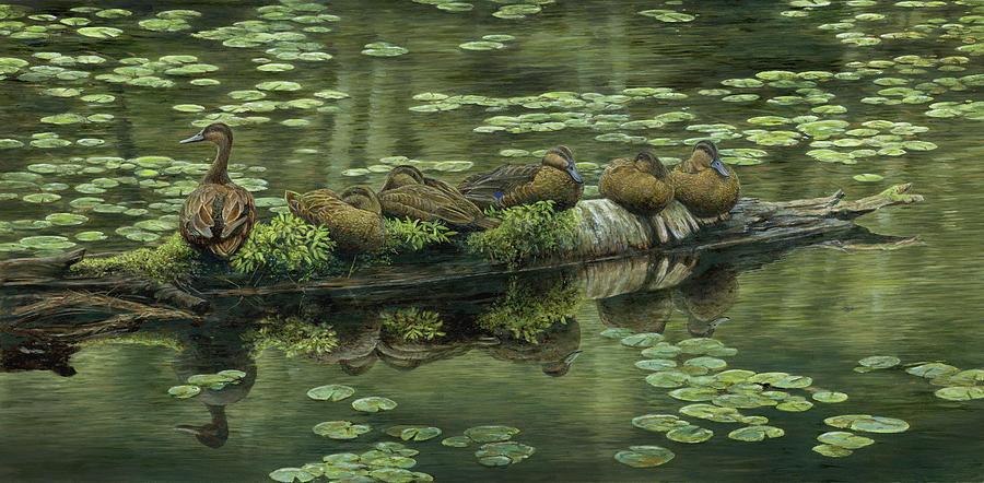 Nature Painting - In A Row by John Morrow