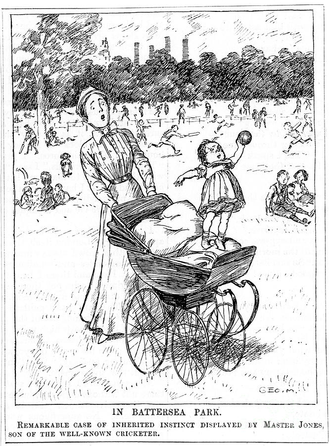 In Battersea Park, 1911 Drawing by Print Collector In Battersea Park, 1911 Drawing by Print Collector