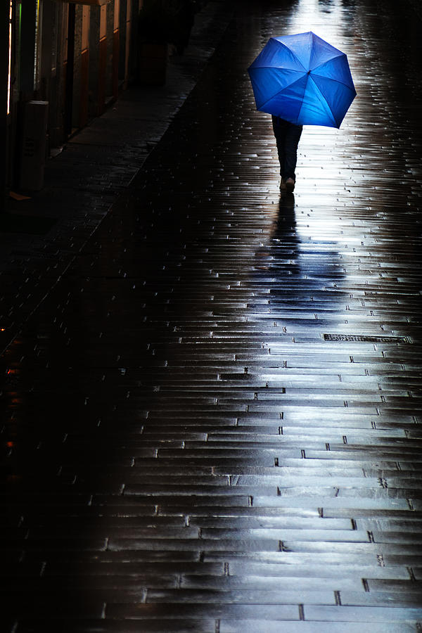 Umbrella Photograph - In Blu by Massimo Della Latta