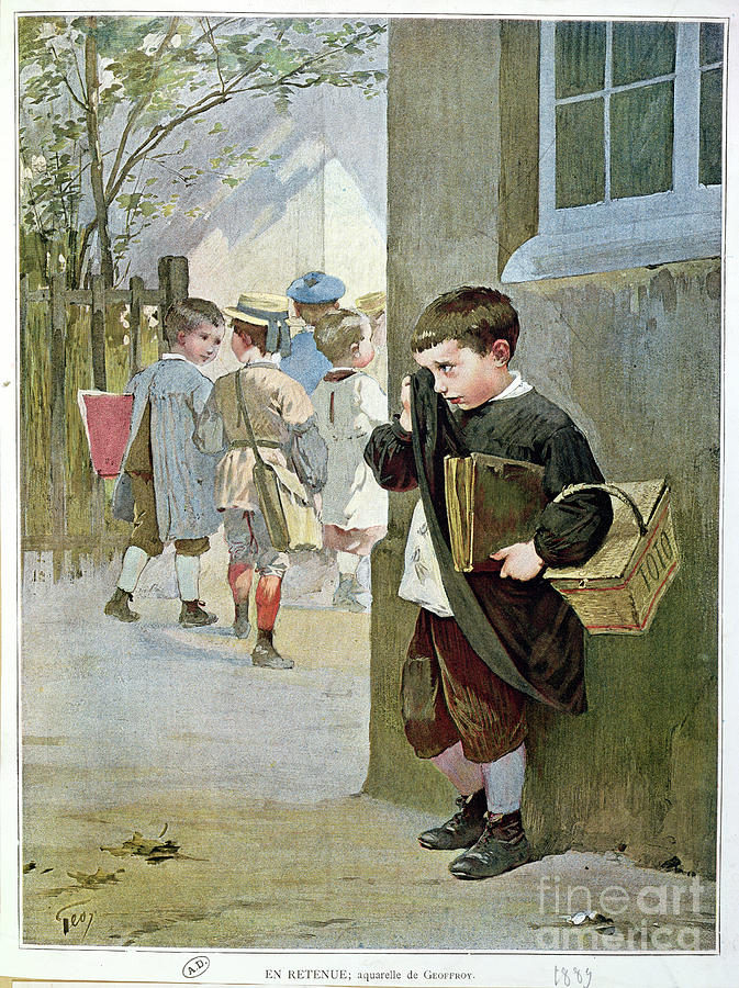 In Detention, 1889 Painting by Henri Jules Jean Geoffroy