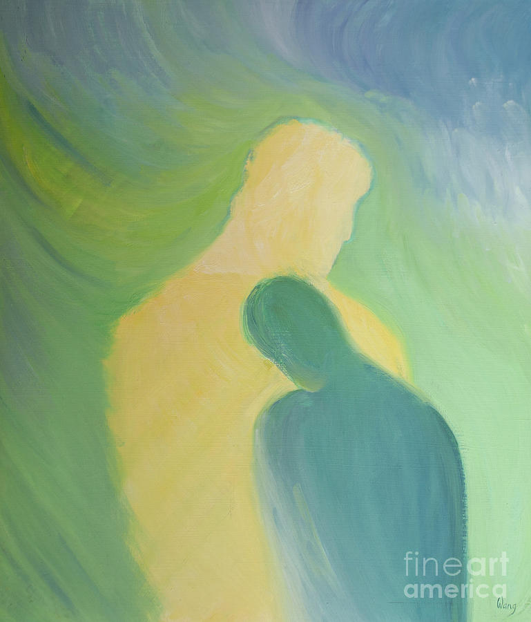 In Holy Communion We Can Simply Lean On Christs Heart In Wordless Gratitude And Love Painting by Elizabeth Wang