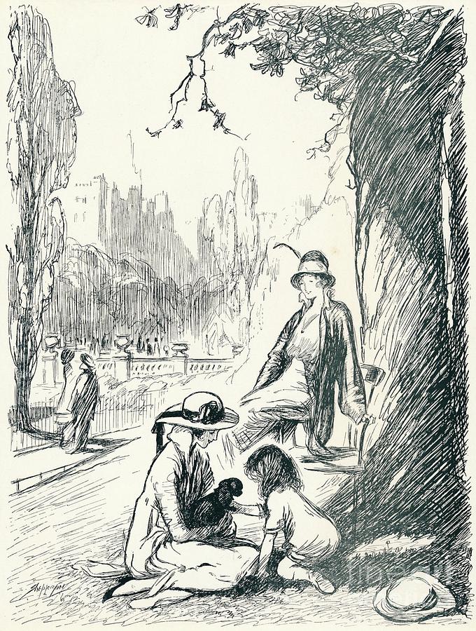 In Kensington Gardens - Stage Six Drawing by Print Collector
