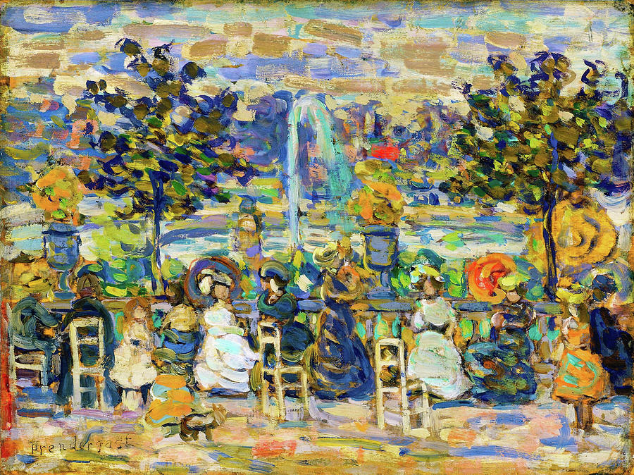 Usa Painting - In Luxembourg Gardens - Digital Remastered Edition by Maurice Brazil Prendergast Usa Painting - In Luxembourg Gardens - Digital Remastered Edition by Maurice Brazil Prendergast