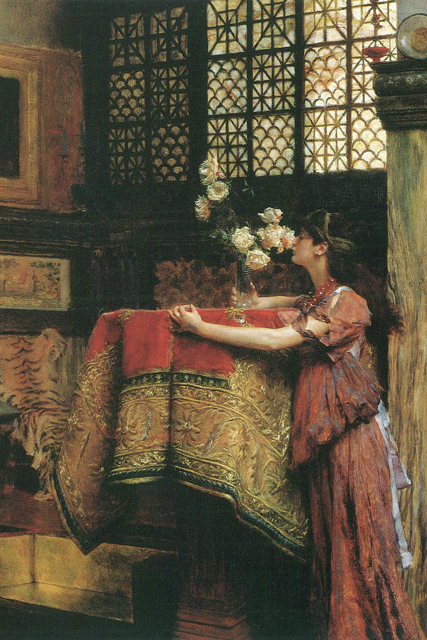 In my studio Painting by Alma-Tadema
