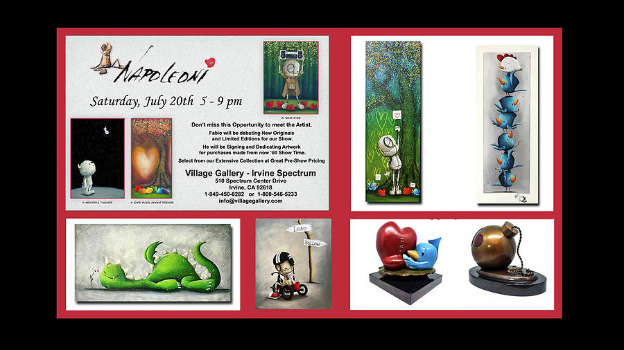 Art Show Painting - In Person at Village Gallery by Fabio Napoleoni Art Show Painting - In Person at Village Gallery by Fabio Napoleoni