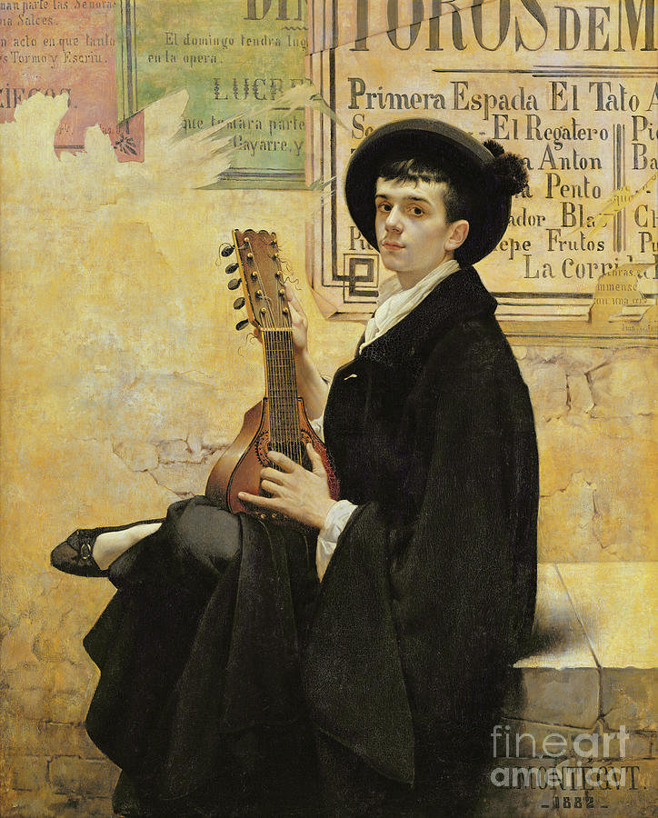 In Spain, 1882 Painting by Louis Montegut