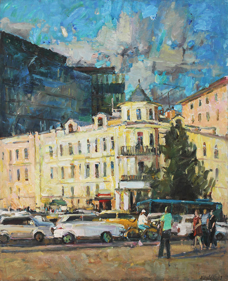In The Center Of The Big City Painting By Juliya Zhukova Fine Art America