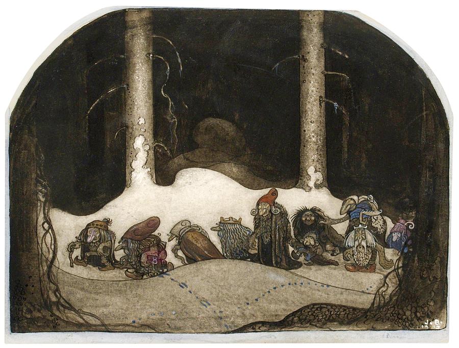Christmas Painting - In the Christmas Night - Digital Remastered Edition by John Bauer