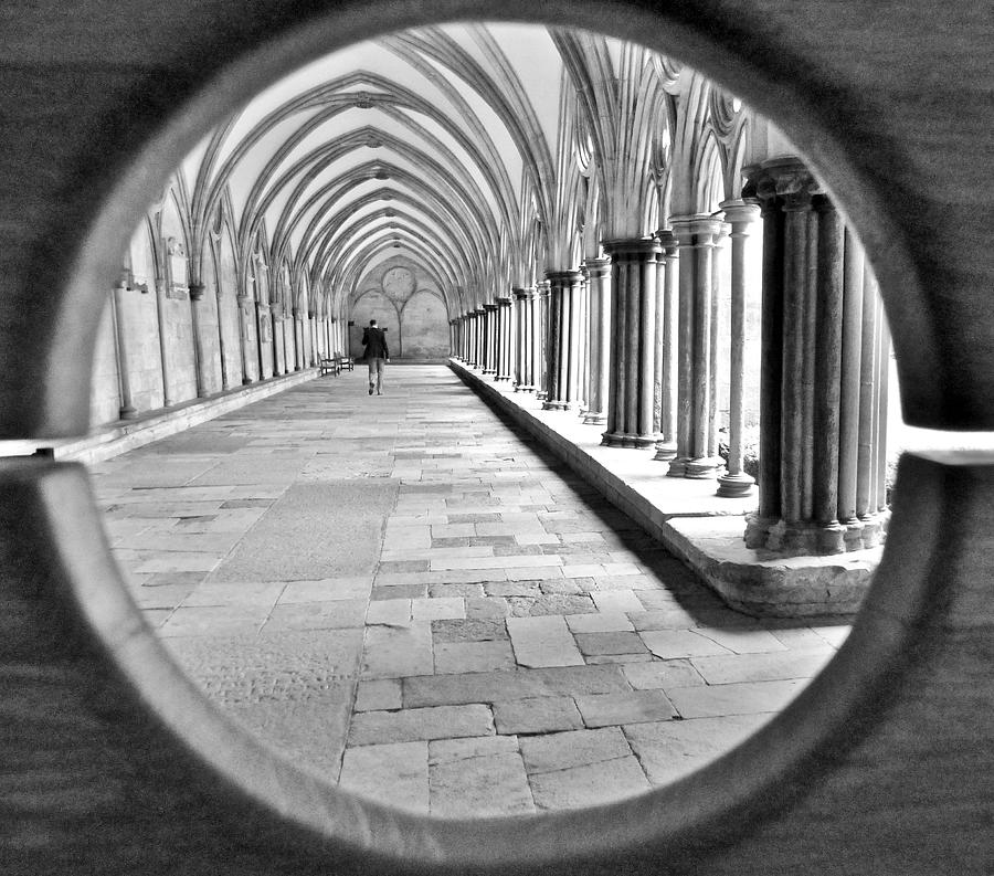 Cloisters Photograph - In The Cloisters At Salisbury Cathedral. by Debmercury