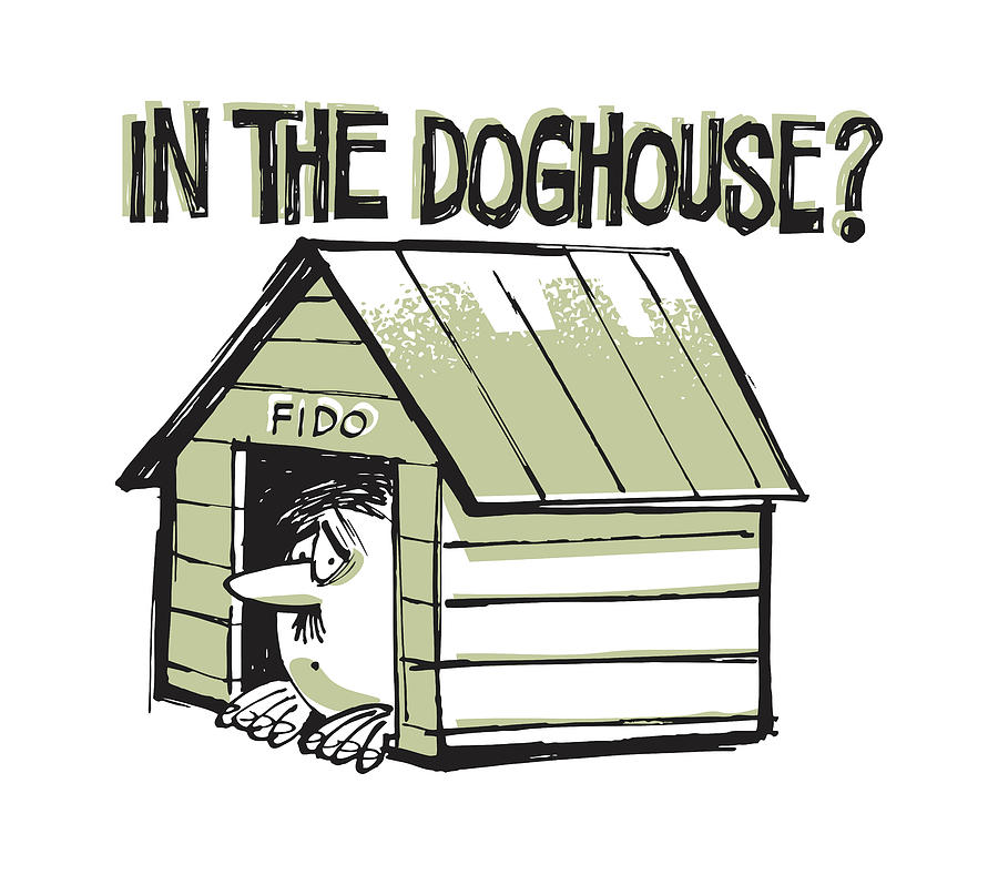 Premium Vector | Dog house isolated graphic black white sketch illustration  vector
