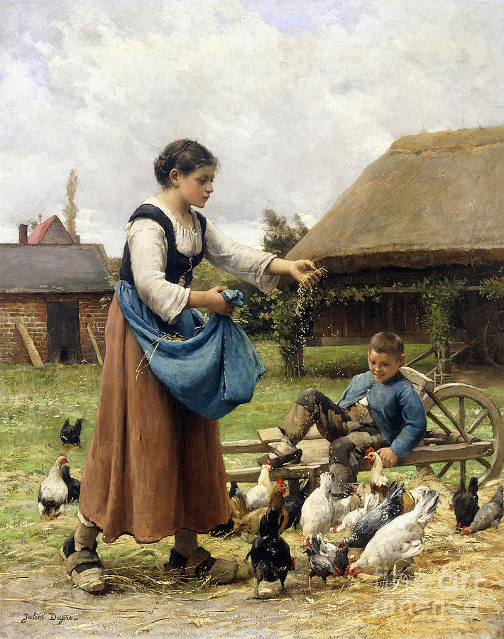 In the Farmyard Painting by Julien Dupre