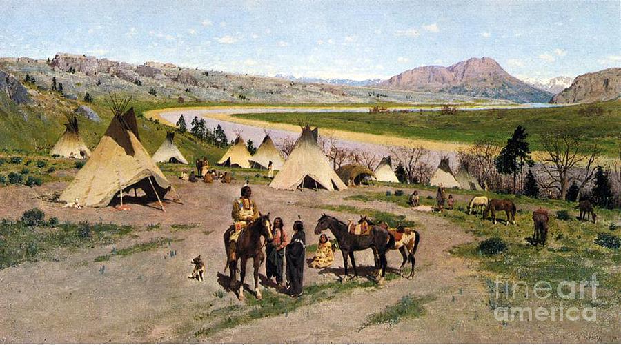 In The Foothills Of The Rockies, 1898 Painting by Henry Francois Farny