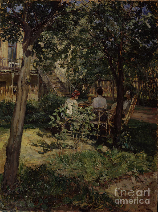 In The Garden, 1910s. Found Drawing by Heritage Images