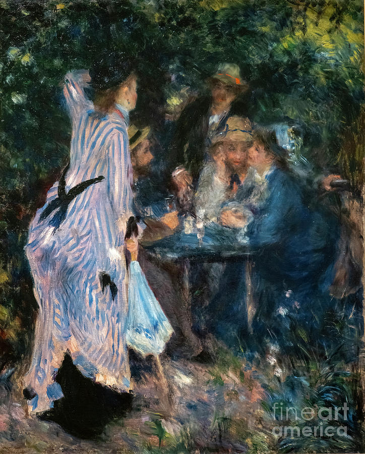 In The Garden, Under The Trees Of Moulin De La Galette, 1875 By Renoir Painting by Pierre Auguste Renoir