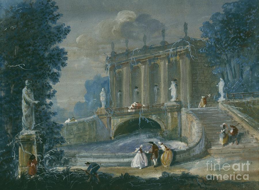 In The Gardens Of Palace Sanssouci, Potsdam, Prussia Painting by German School