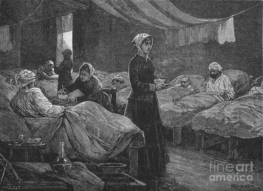 In The Hospital At Scutari C1880 1902 Drawing by Print Collector