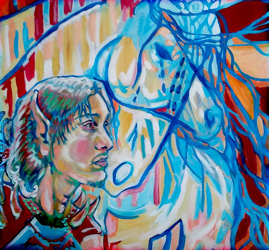 In the land of Dream Horses Painting by Suzanne Silvir