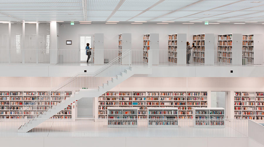 Library Photograph - In The Library by Hans Martin Doelz