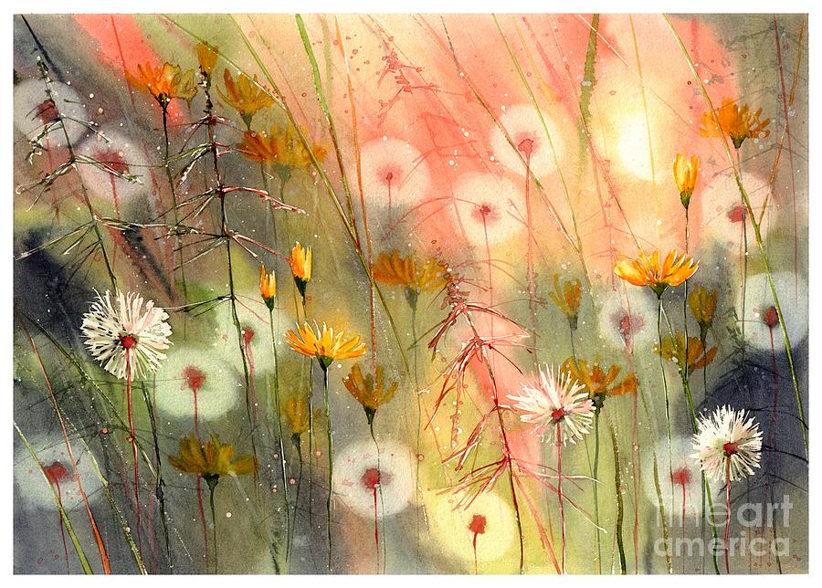 Watercolor Painting - In The Morning Haze by Suzann Sines Watercolor Painting - In The Morning Haze by Suzann Sines