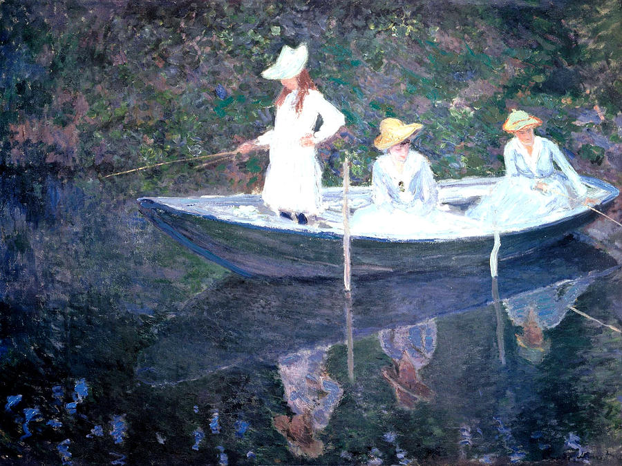 In The Norvegienne Boat At Giverny, 1887 Painting