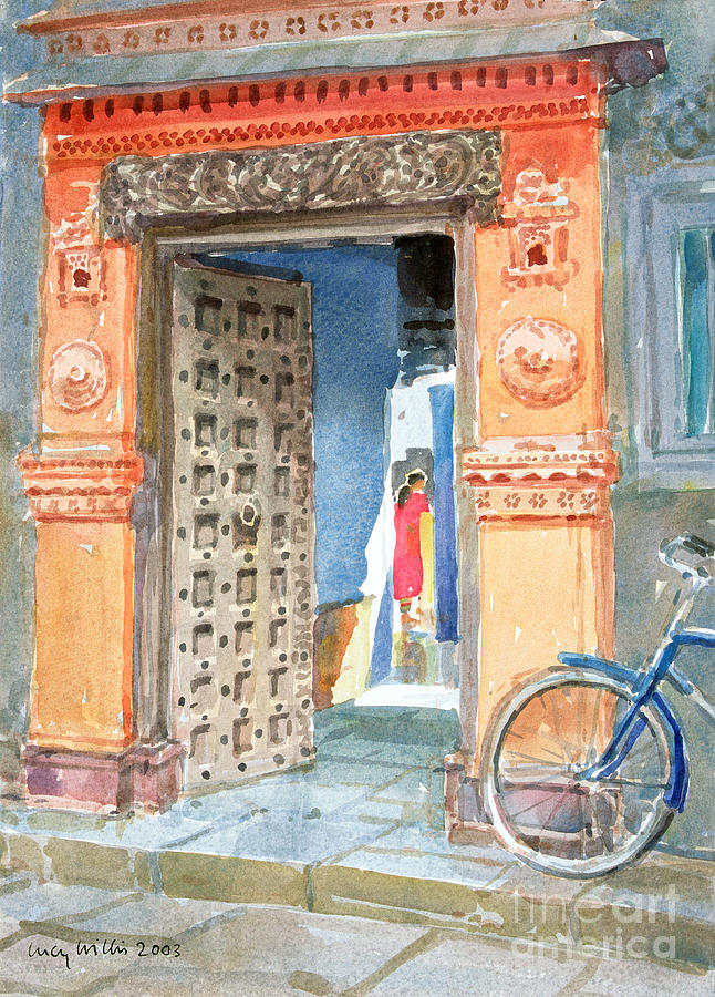 In The Old Town, Bhuj, 2003 Painting by Lucy Willis