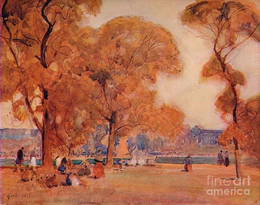 In The Park Drawing by Print Collector