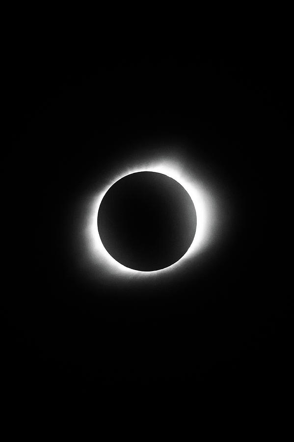In The Path Of Totality - Total Solar Eclipse 8.21.2017 - Black And White Photograph