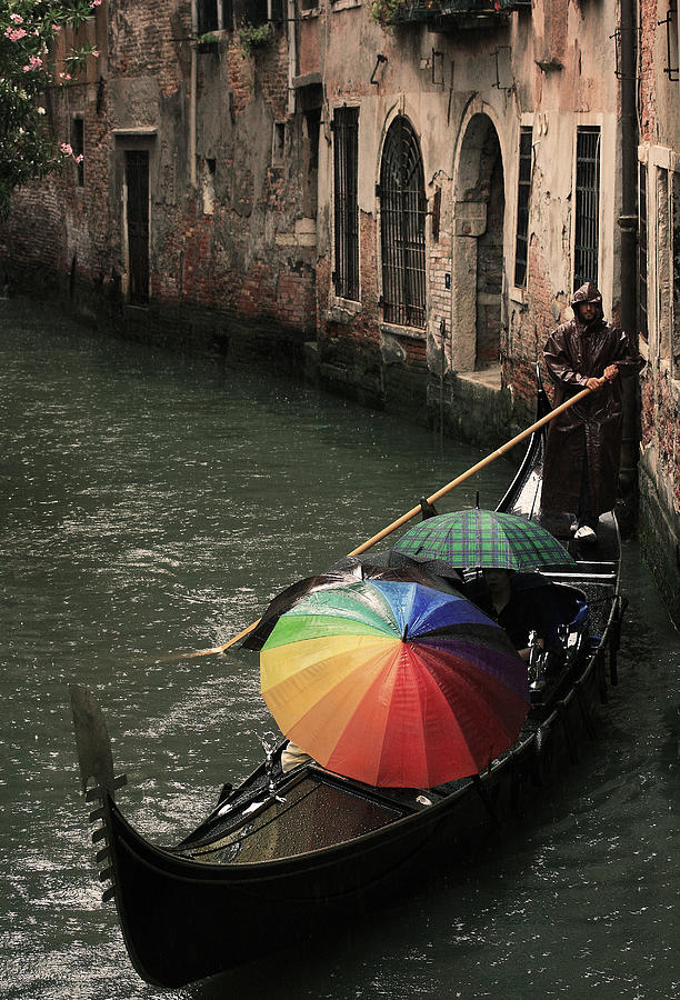 Umbrella Photograph - In The Rain by Sandra