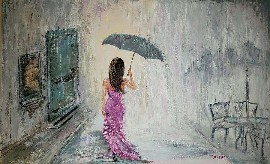 In the rain Painting by Sunel De Lange
