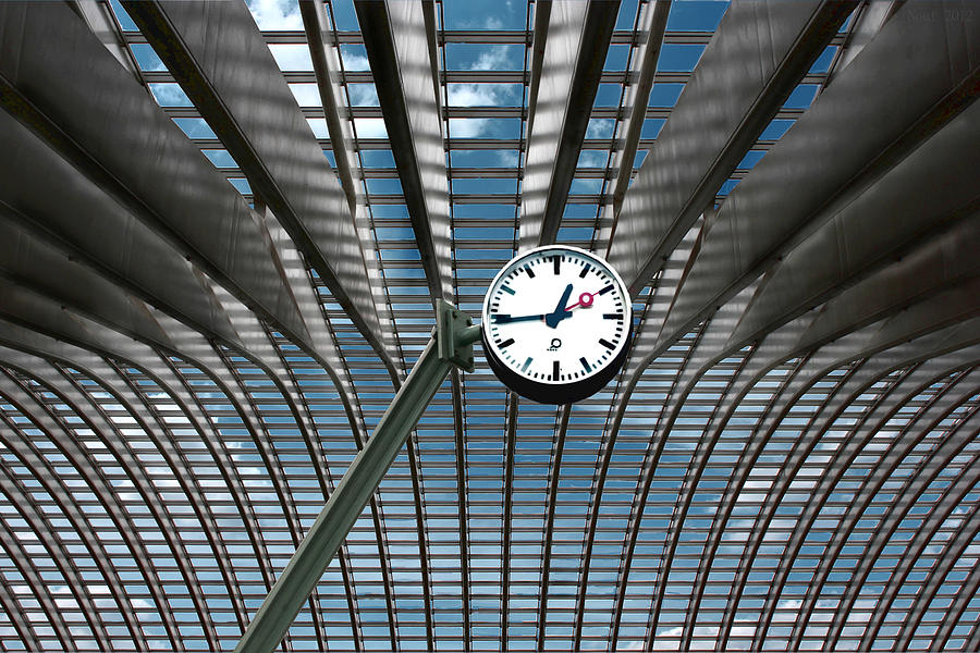 Architecture Photograph - In The Rush To Have My Train ! by Pierre Bacus