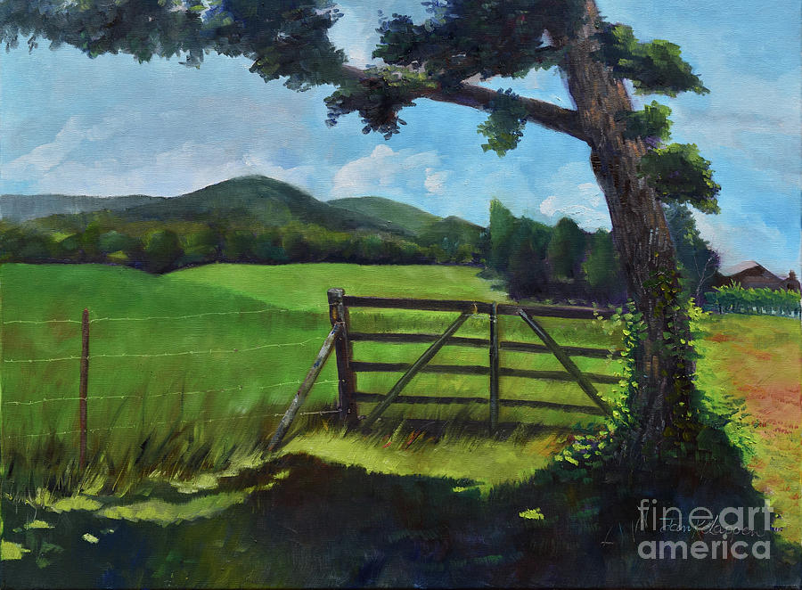 In the Shade- Chateau Meichtry-Ellijay Painting by Jan Dappen