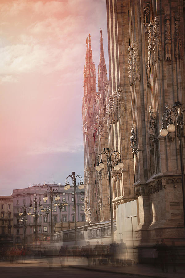 In The Shadow Of Milan Duomo Photograph
