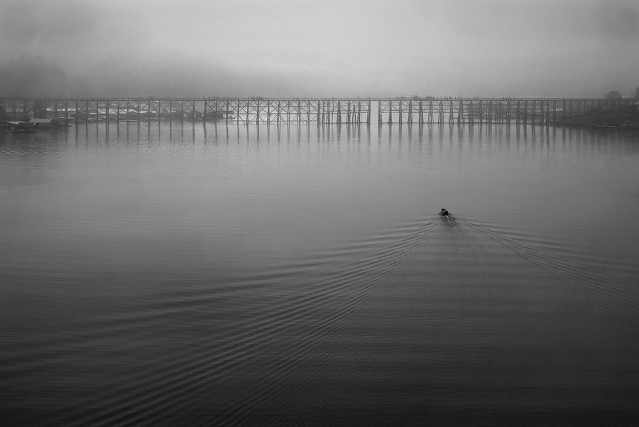 Black And White Photograph - In The Silent Dawn by Ekkachai Khemkum