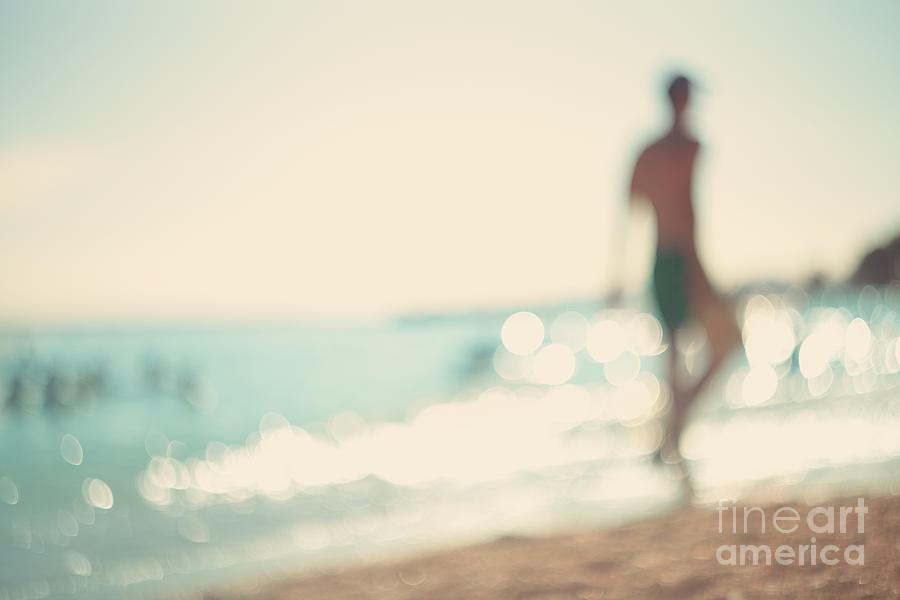 Beauty Photograph - In The Summer Vacation.silhouette Of A by Katerina Planina Beauty Photograph - In The Summer Vacation.silhouette Of A by Katerina Planina