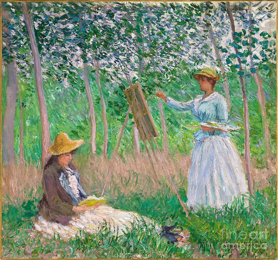 In The Woods At Giverny Blanche Drawing by Heritage Images