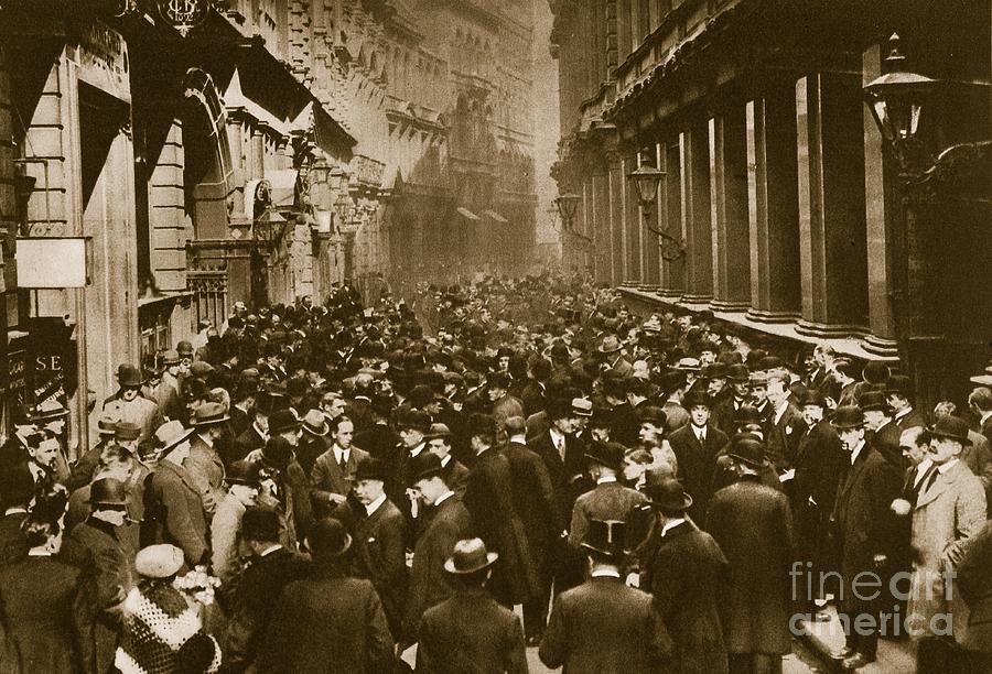 Everyday Life Photograph - In Throgmorton Street Beside The North Wall Of The London Stock Exchange by English Photographer