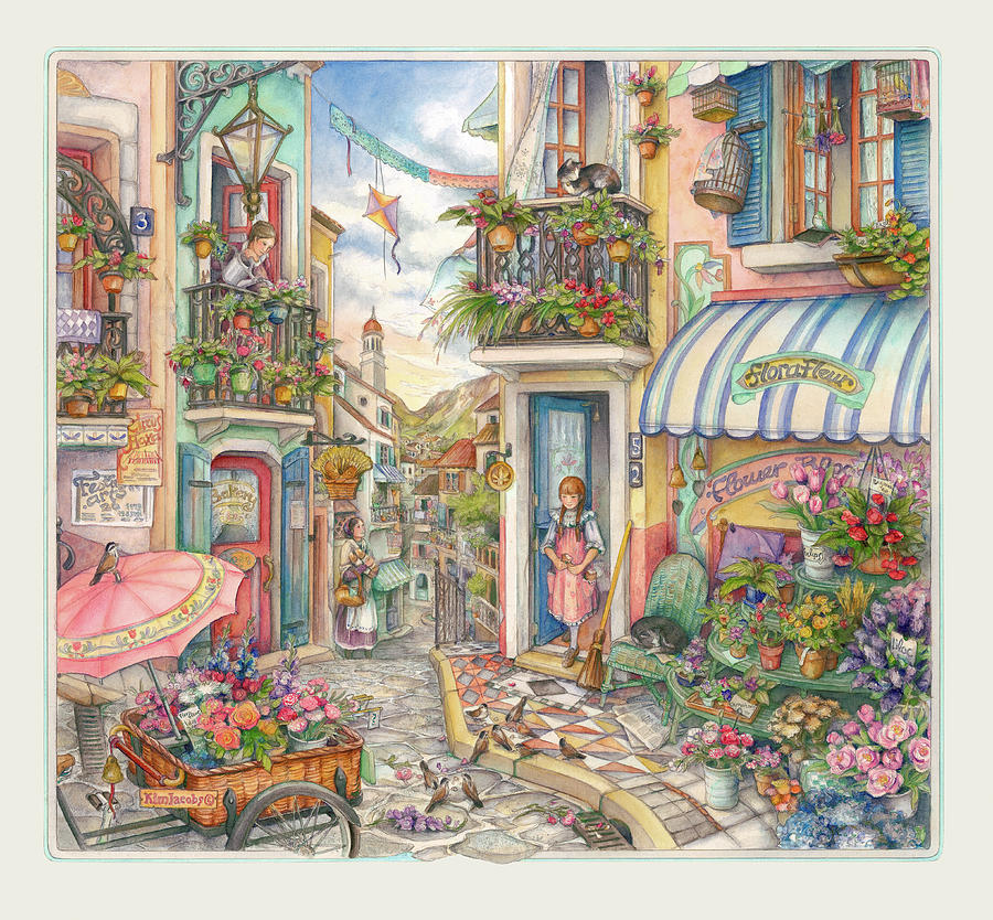 In Town Painting by Kim Jacobs | Pixels