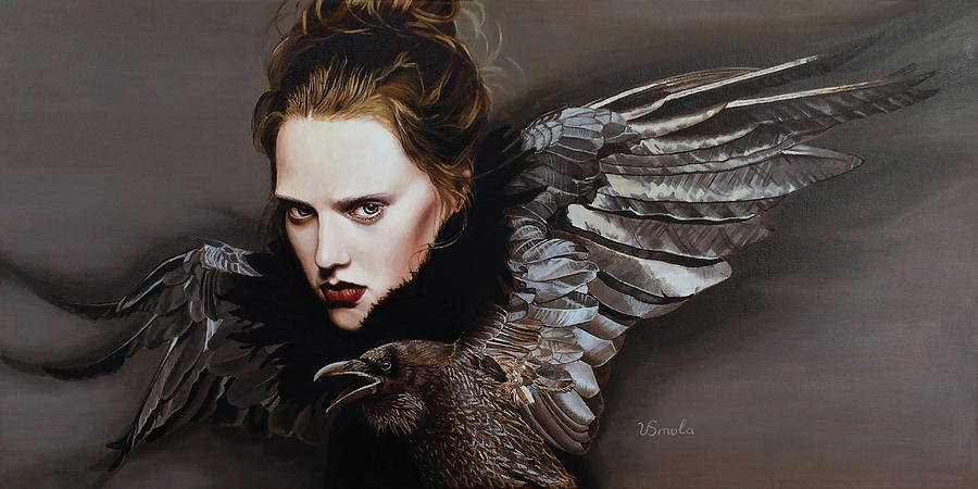 In The Name Of Raven Painting by Vlasta Smola