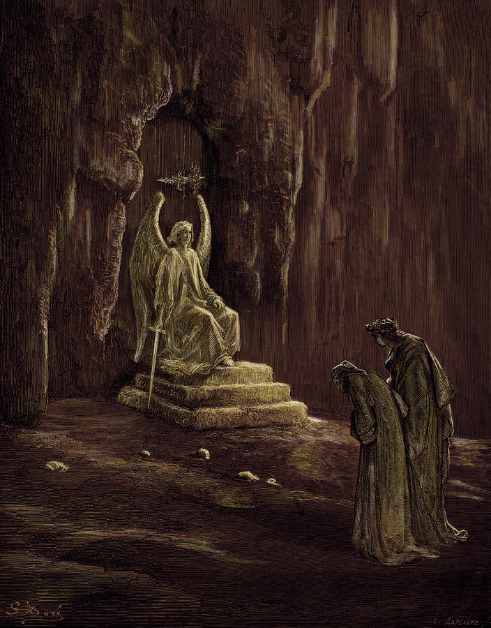 Paradise Painting - In Visage Such, As Past My Power To Bear by Gustave Dore