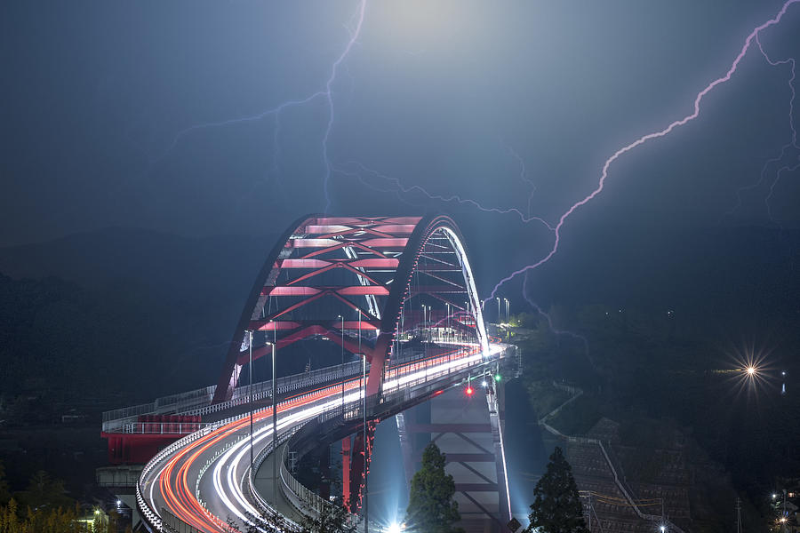 Bridge Photograph - Inazuma Of Bridge by Tomoshi Hara