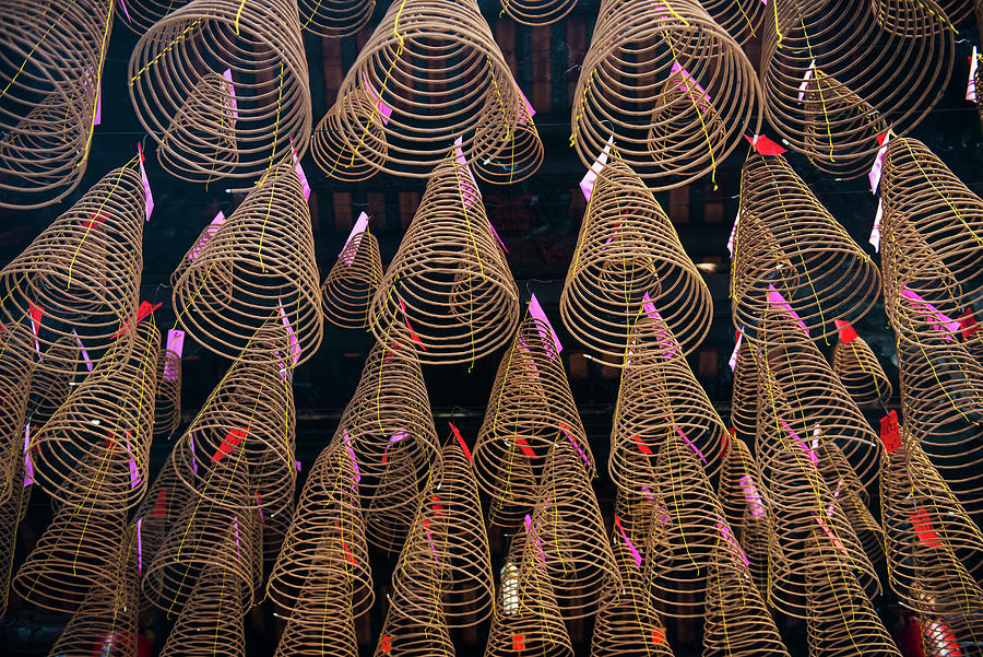 Abstract Digital Art - Incense In Temple, Saigon, Vietnam by Jordan Banks